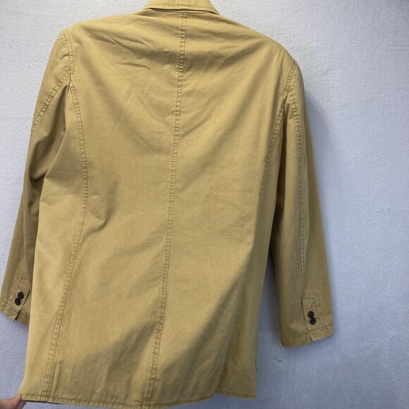 Vintage J. Peterman Blazer Mens 40 Tan Safari Sport Coat Patch Pockets Unlined - Picture 14 of 16